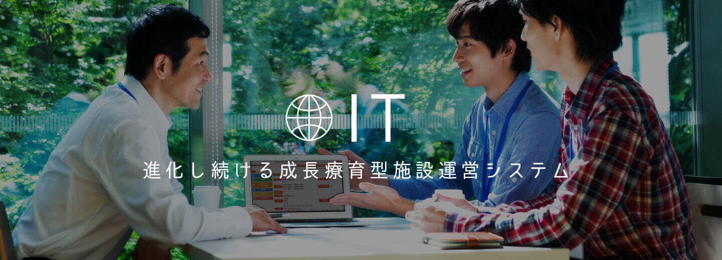IT 進化し続ける成長療育型施設運営システム